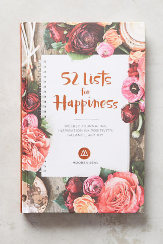 Anthropologie 52 Lists for Happiness Journal