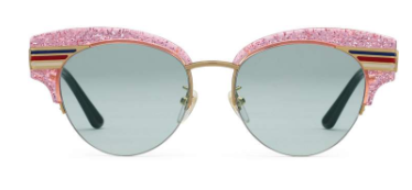 Gucci Cat Eye Glitter Acetate Sunglasses